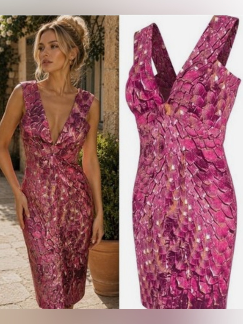 Roberto Cavalli Pink Printed Satin Sleeveless Mini
